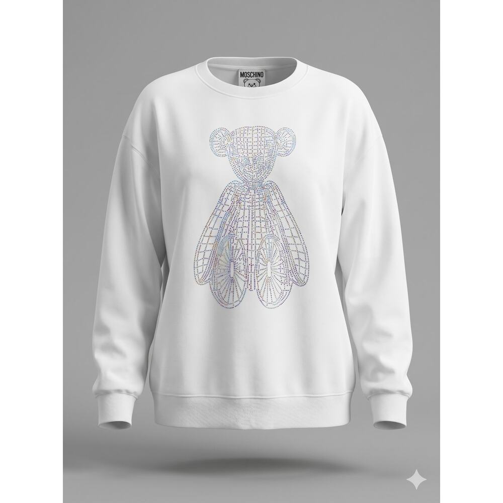 Moschino Couture Womens XL Y2K Maximalist Streetwear Baddie Artsy Sweatshirt